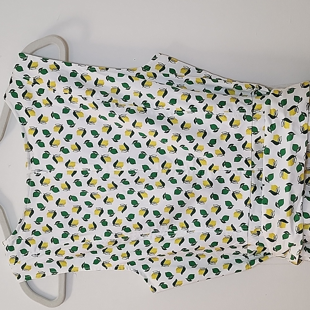 Boden  Kelly Green / Yellow Mischa Belted Sleeveless Dress Lemon print Size 10 - Picture 12 of 16
